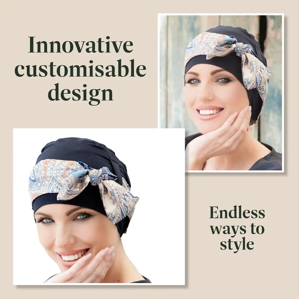 Yanna Navy Mosaica Linea design features